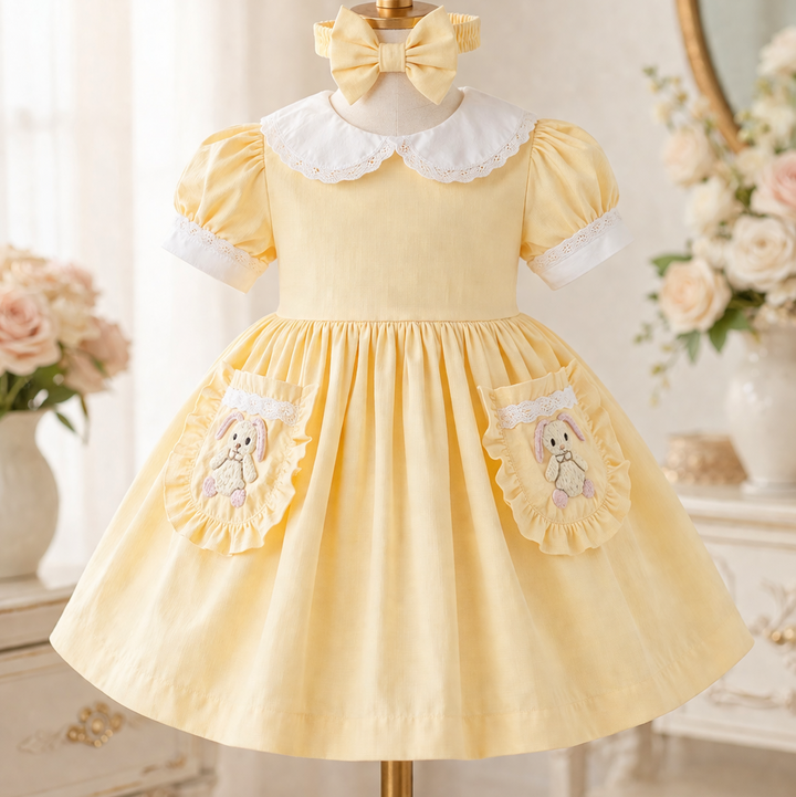 Ocean Baby 'My Little Buttercream Cookie' Bunny Petticoat Layered Dress - (NB-12Yrs)