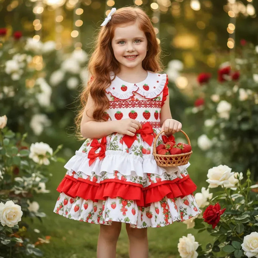summer girls strawberry dress