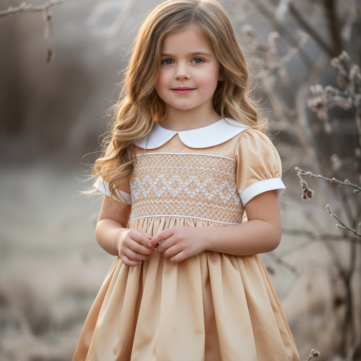 baby girls gold dress smocked gold dress smocked baby dress