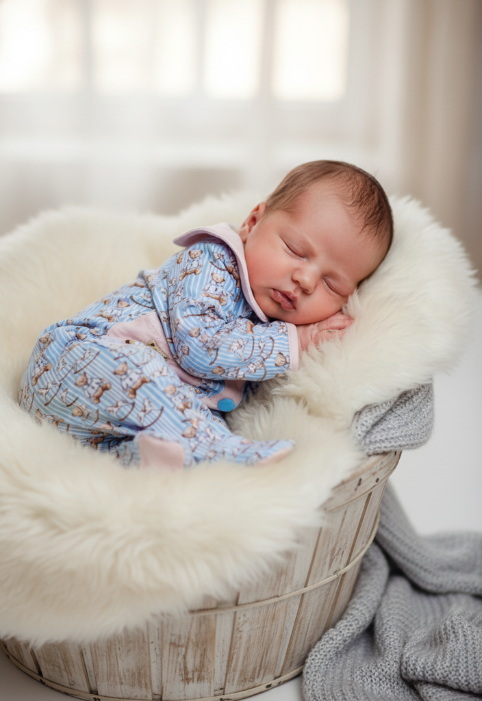 Ocean Baby Boys Vintage TeddyBear Sleepsuit (NB-12M)