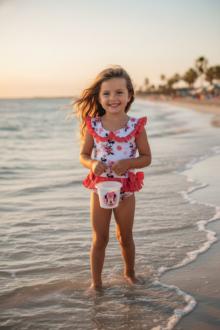 Ocean Baby Girls Classic Peach Minnie Swimsuit (6M-10Yrs)