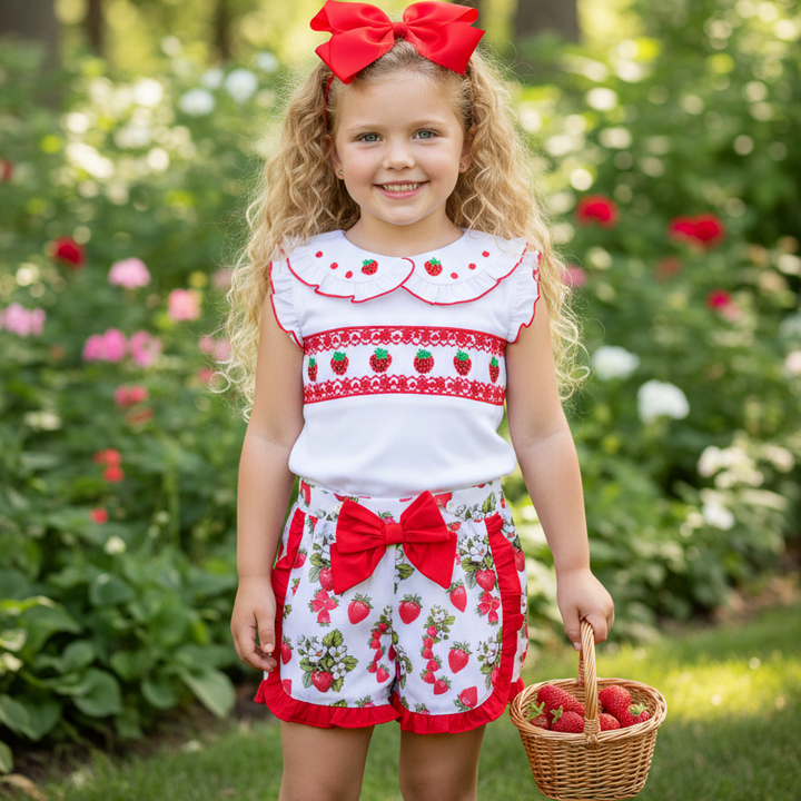 girls summer outfits strawberry themed 