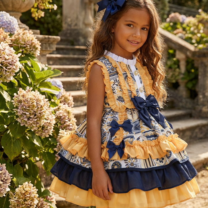 Ocean Baby Spanish Style Puffball Grecian Dress (18M-12Yrs)