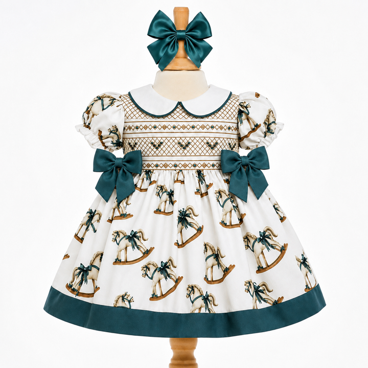 Ocean Baby 'My Little Rocking Horse Dreams' Smocked Dress (NB-6Y)