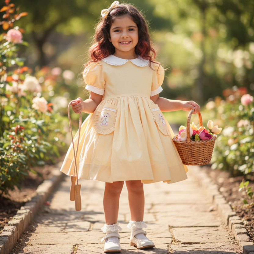 baby dress with bow back