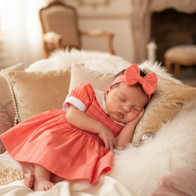 smocked baby girls dress classic baby dress