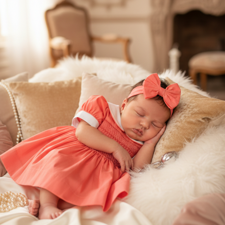 smocked baby girls dress classic baby dress