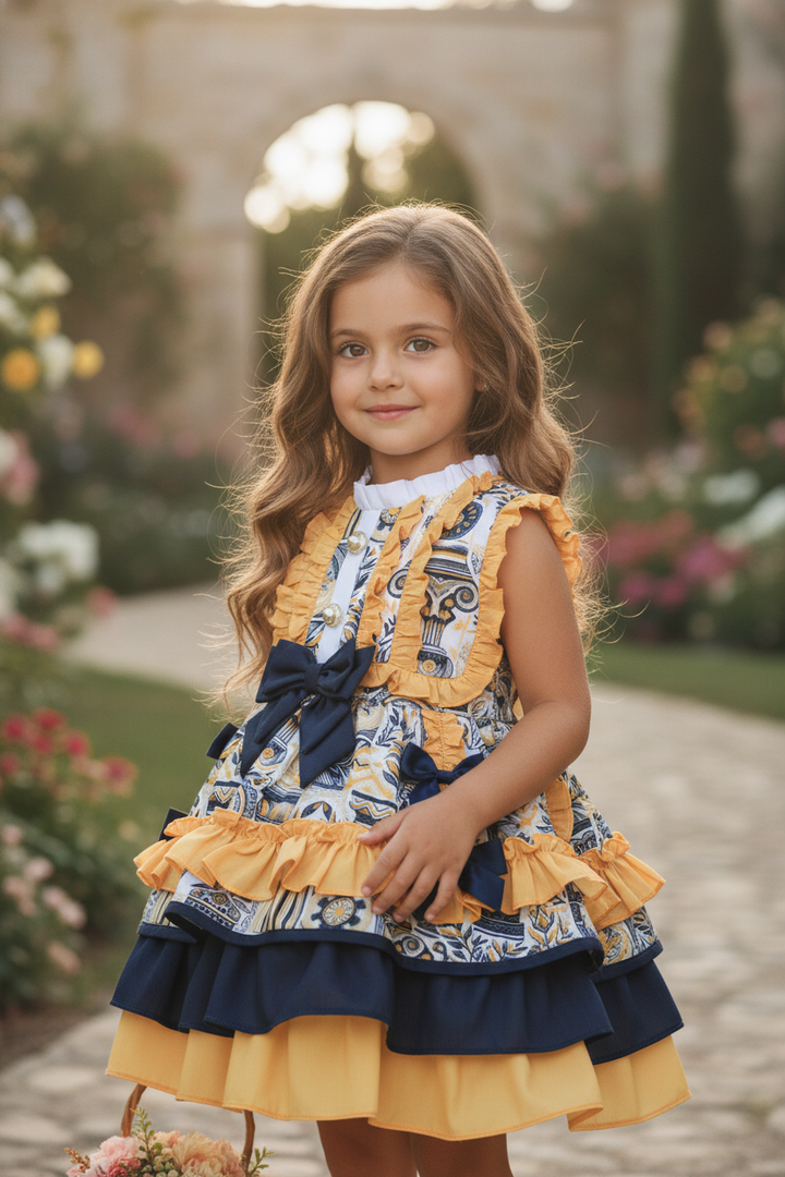 Ocean Baby Spanish Style Puffball Grecian Dress (18M-12Yrs)