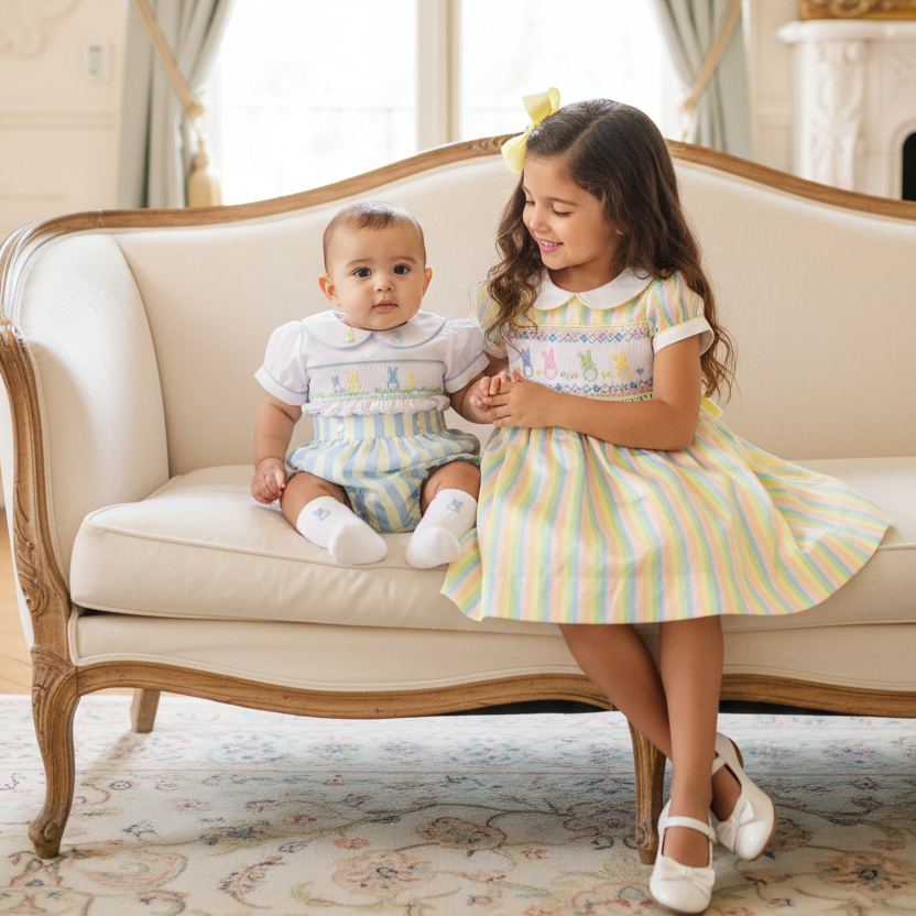 matching childrens smocked wear kids matching spring outfits