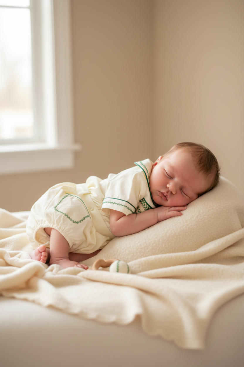 Ocean Baby Boy's Opaline & Pine Sateen Buster Suit (NB-3Yrs)