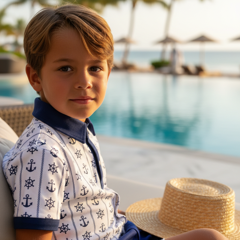Ocean Baby Two Piece Nautical Striped Set (3Yrs-8Yrs)