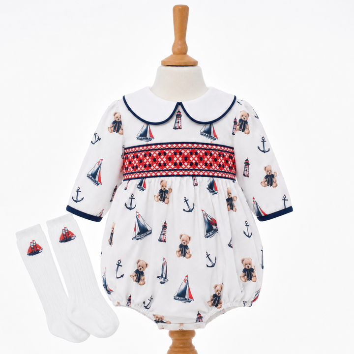smocked baby boys summer clothing smocked baby bubble