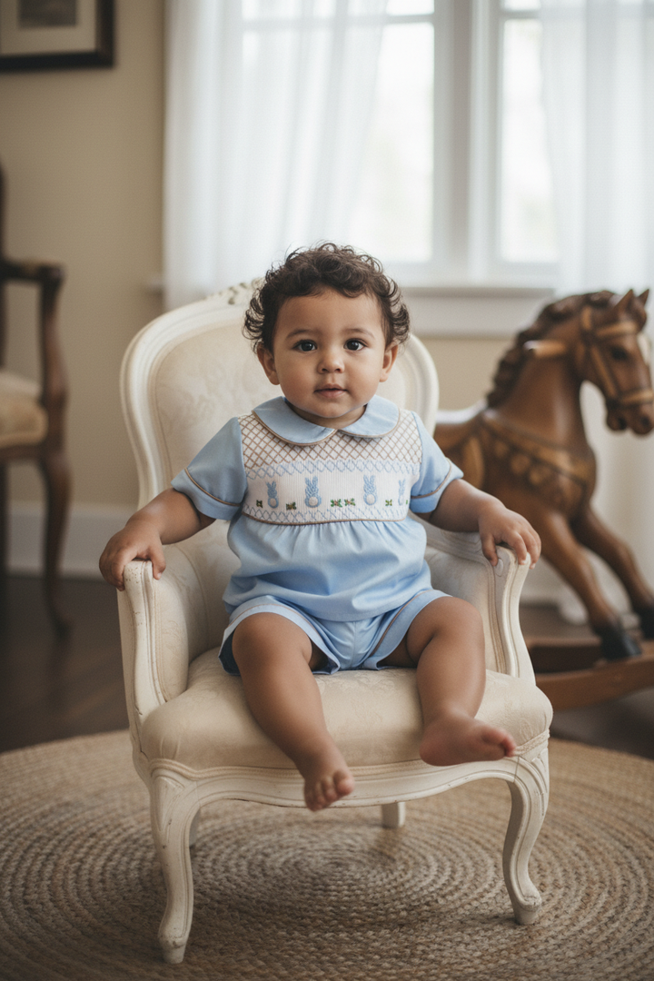 Ocean Baby Boys Blue Bunny Themed Pyjama Set (3M-5Yrs) Pjs