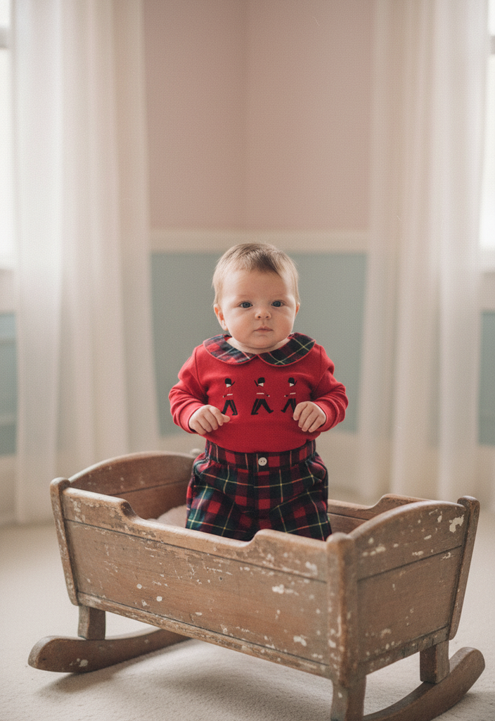 Ocean Baby Boys Trio Plaid Knitted Jumper & Shorts Set (3M-6Yrs)
