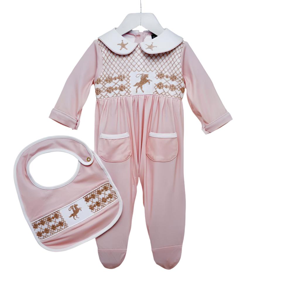 smocked baby boys sleepsuit boys smocked romper 