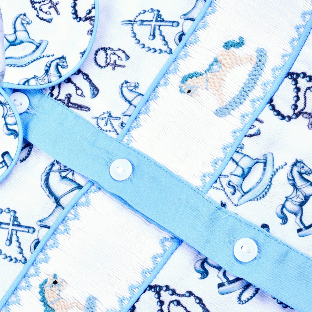 smocked rocking horse pjs smocked baby boys pjs