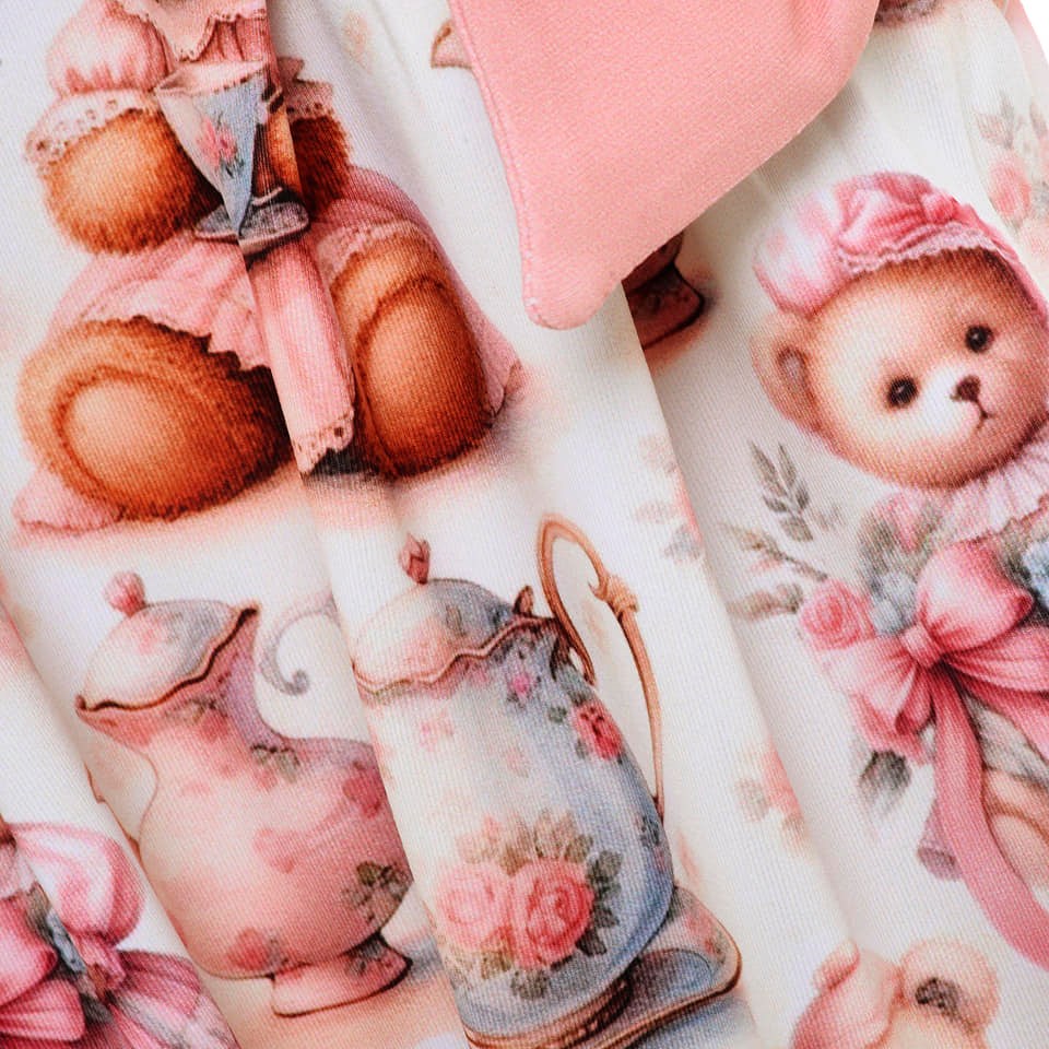 baby girl teddy sleepsuit