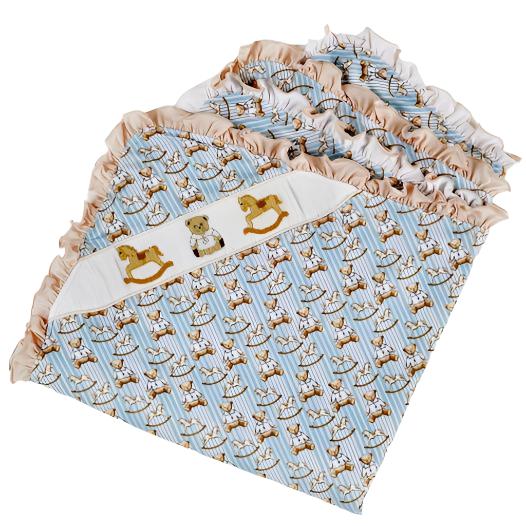 Ocean Baby Vintage Teddy Bear Smocked Baby Blanket