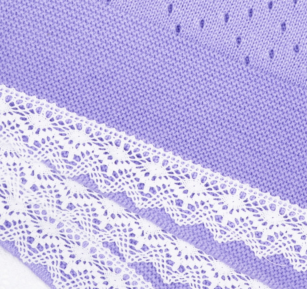 Lilac Spanish Knitted Baby Blanket