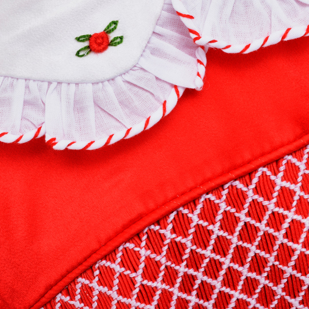 girls smocked outfit red smocked set 