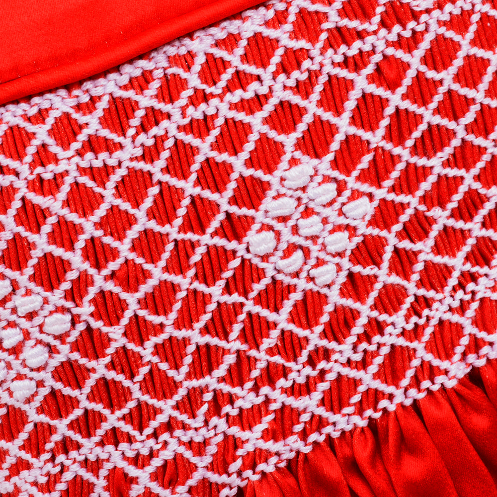 smocked boys suit red baby set