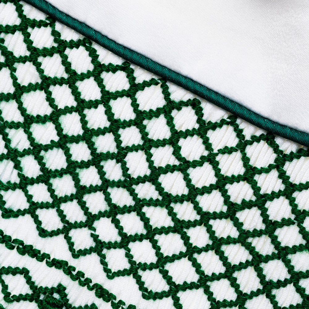 smocked baby boys emerald outfit