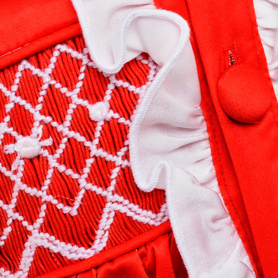 red smocked pjs girls pjs