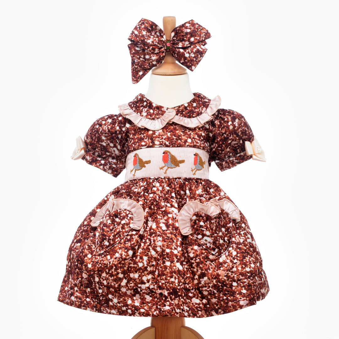smocked glitter effect baby dress robin smocked pattern