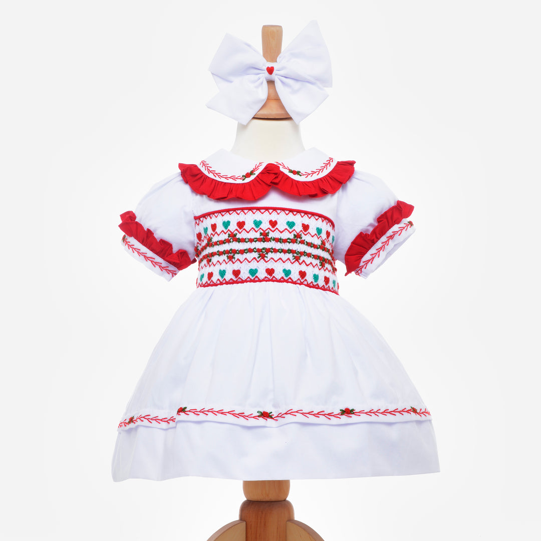 white smocked baby dress white smocked girls dress