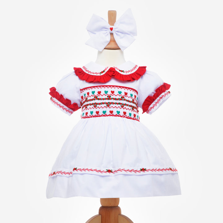 white smocked baby dress white smocked girls dress