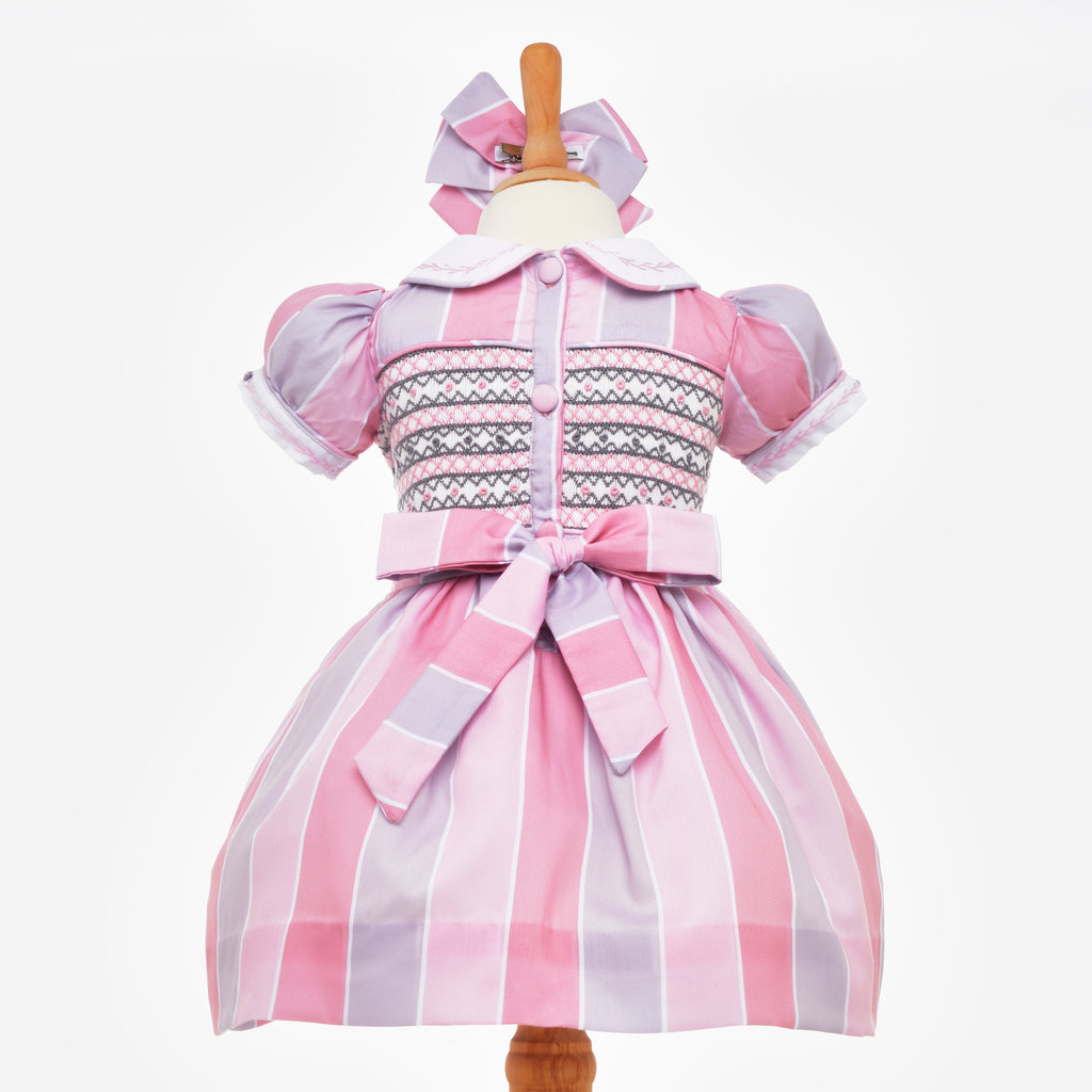 smocked front and back baby dress girls smocked dress