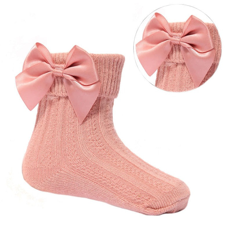 dusky pink ankle baby socks