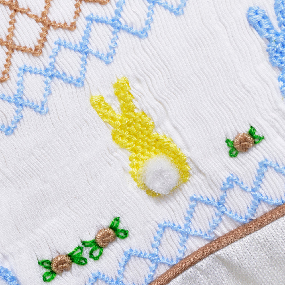 bunny smocked pjs boys smocked outfit