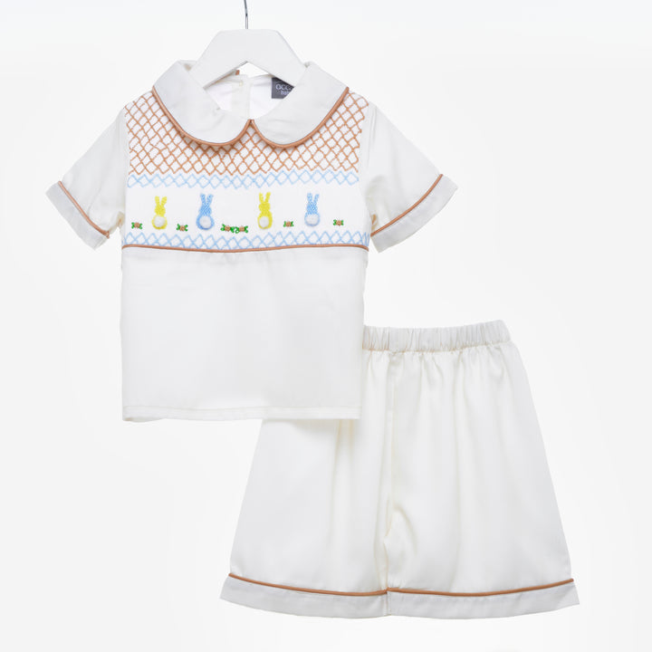 Boys Easter pjs Baby Smocked pjs boys pyjamas