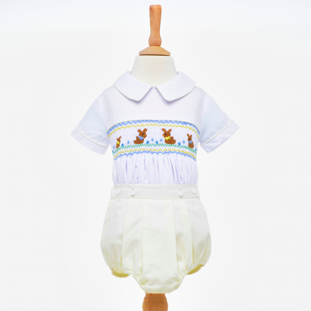 baby boys smocked outfit