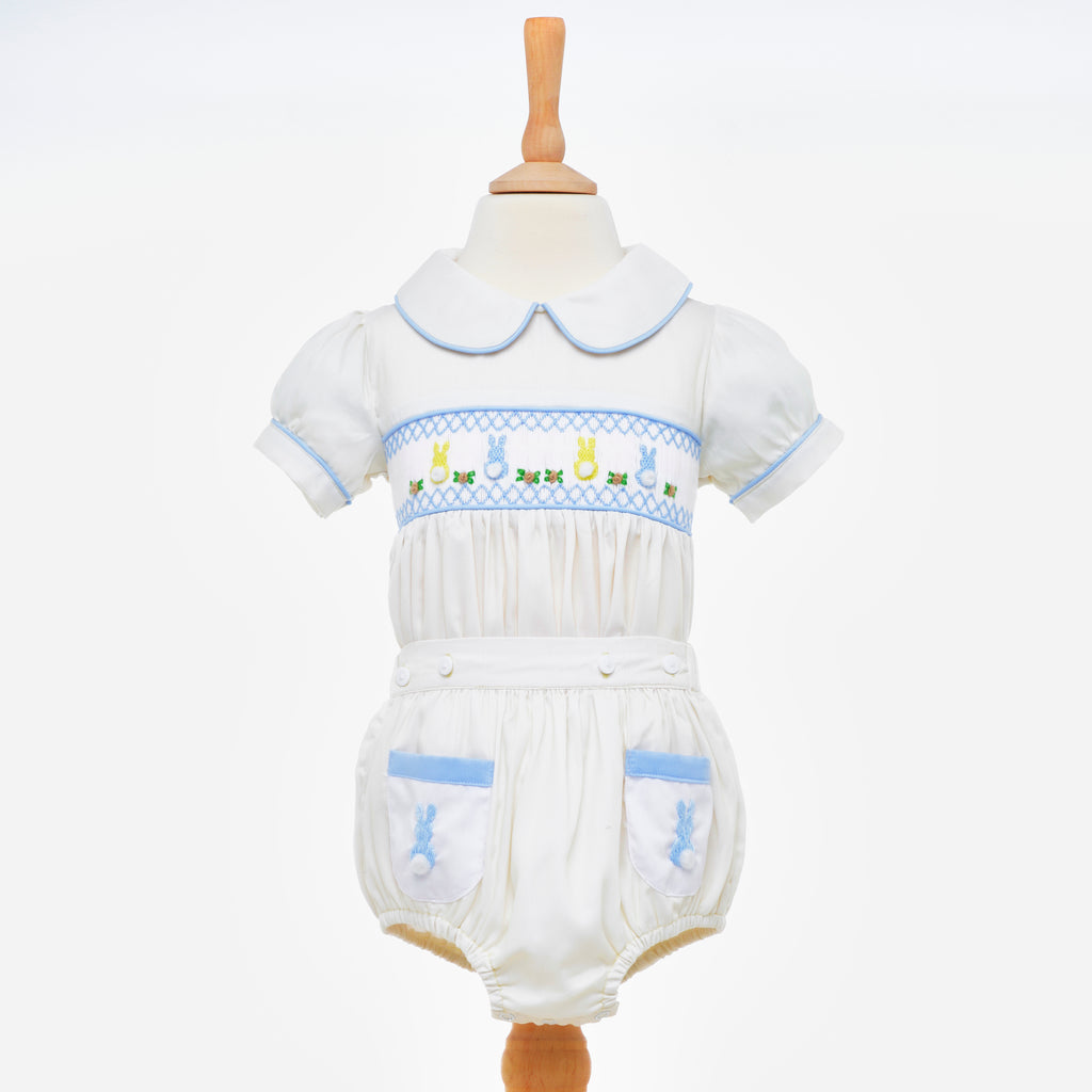 Boys Easter outfit Smocked baby boys Suit