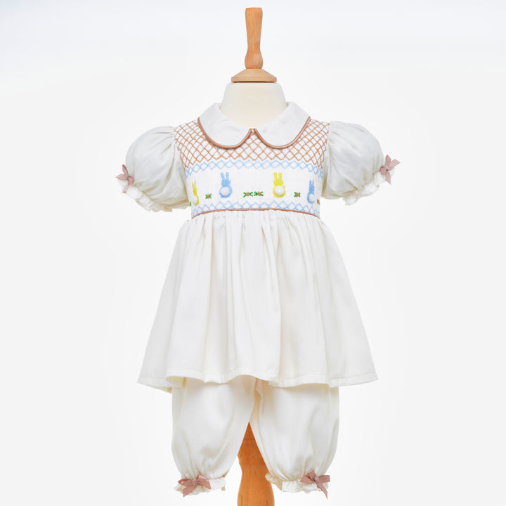 girls smocked pjs lemon baby pjs 
