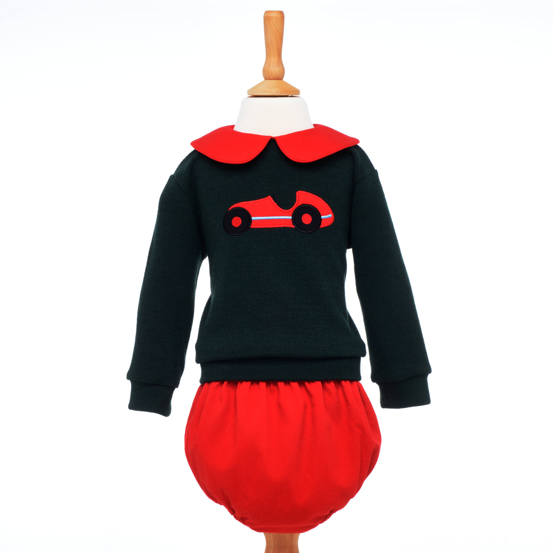 boys racing car suit set