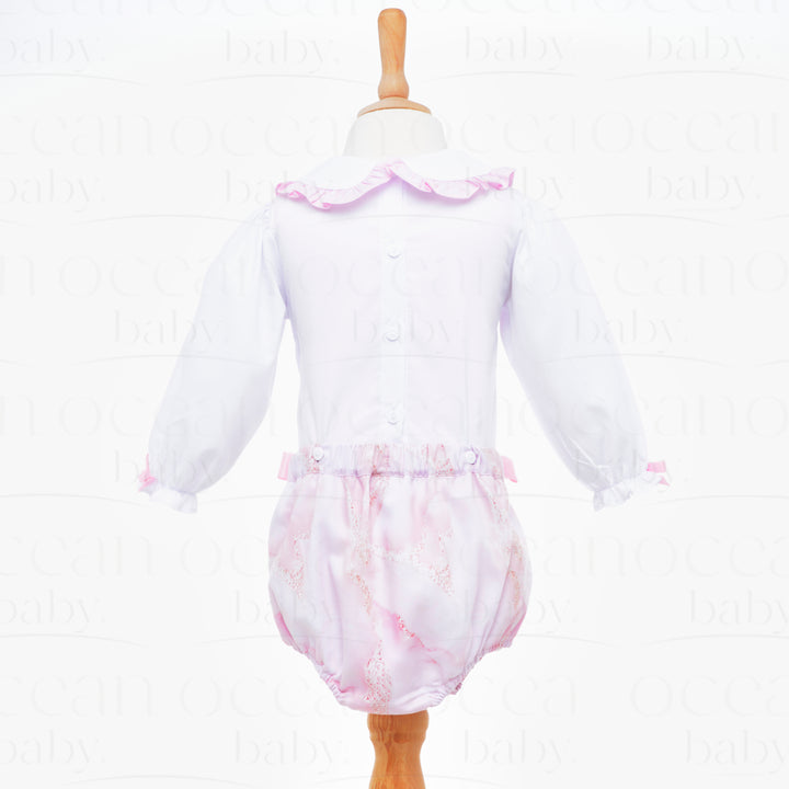 rocking horse smocked suit set spanish inspired babywear