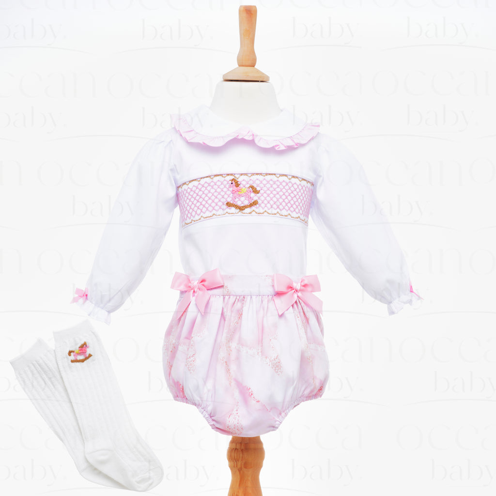 smocked girls outfit