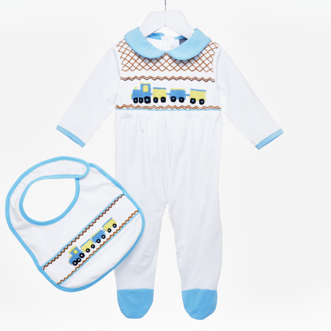boys smocked sleepsuit baby boys onesie