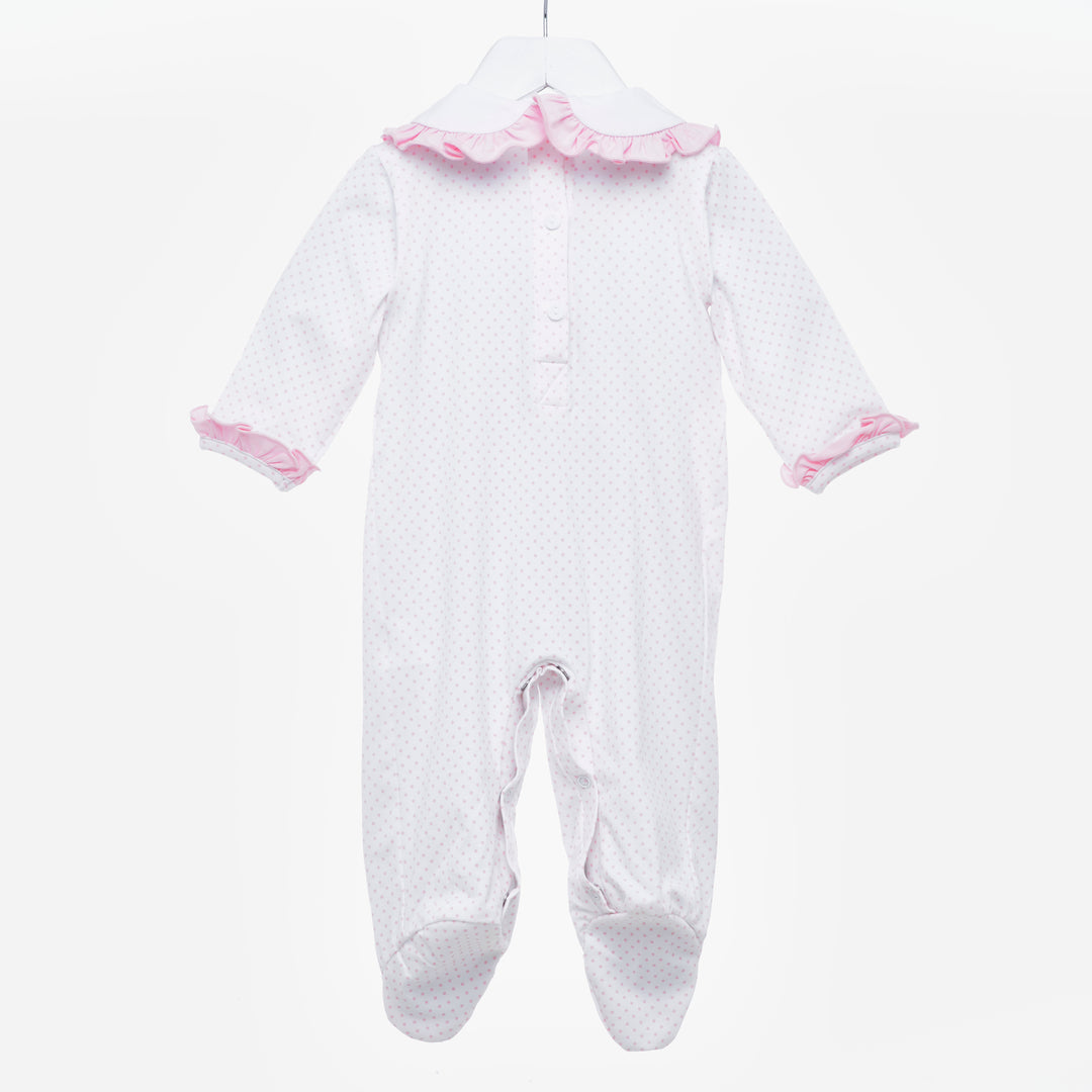 girls smocked sleepsuit
