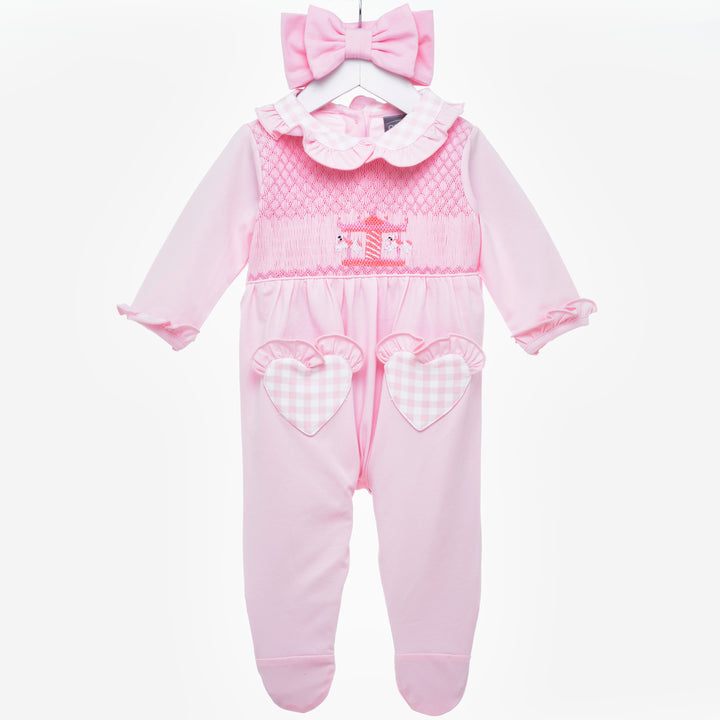 smocked sleepsuit