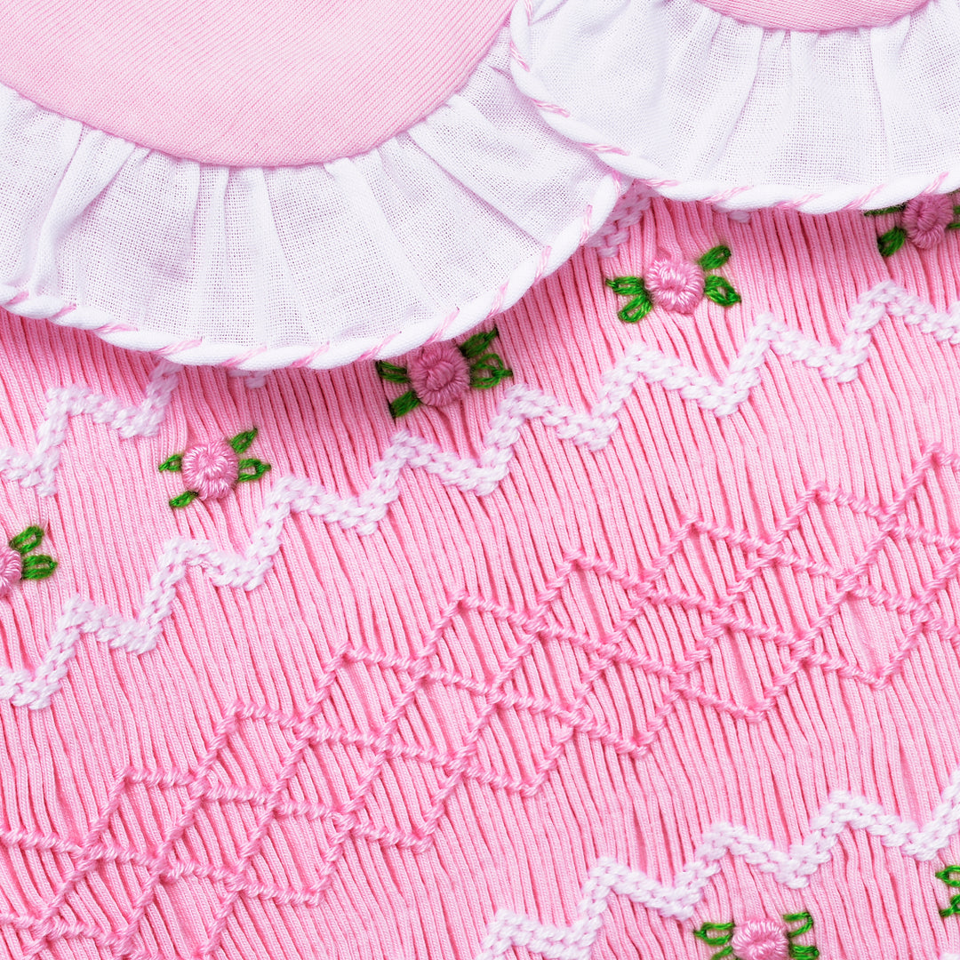 smocked sleepsuit for babies 