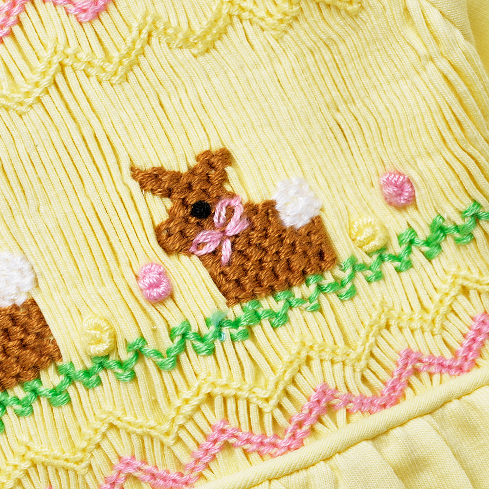 smocked Easter baby clothes 