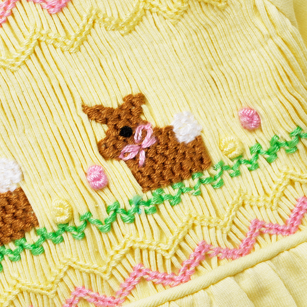 smocked Easter baby clothes 