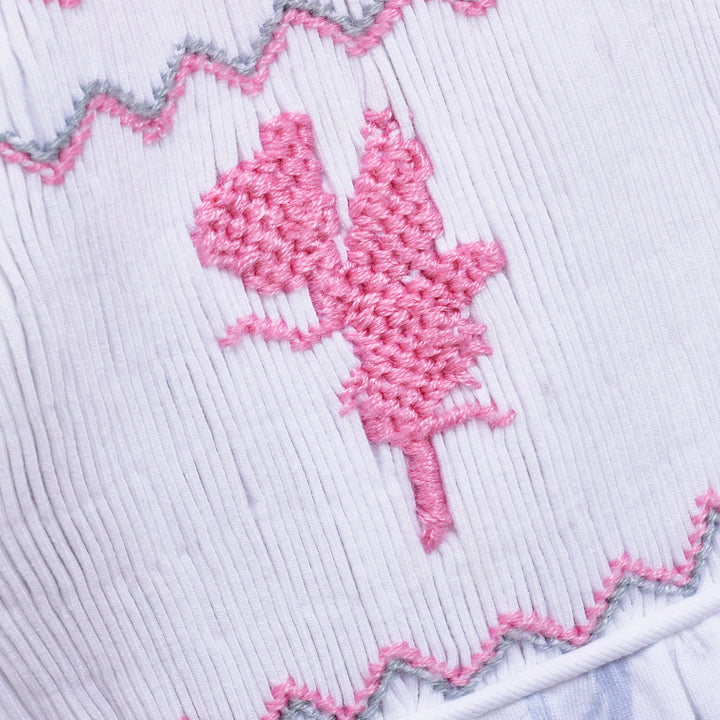 fairy smocked baby grow