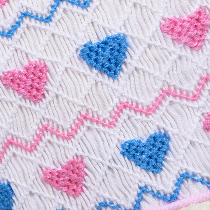 love heart baby dress smocked baby dress
