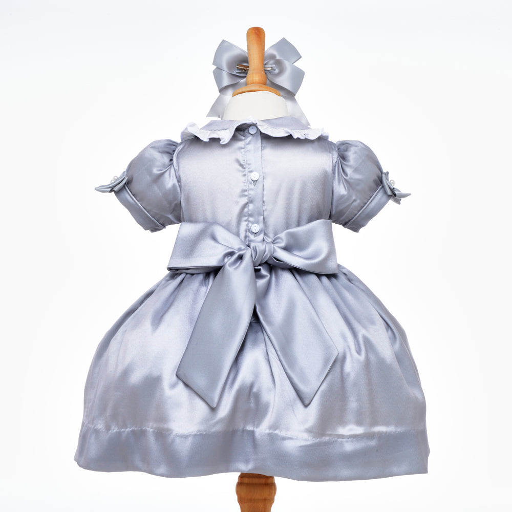 silver baby dress