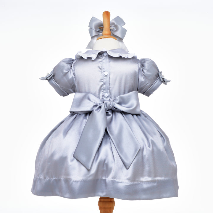 silver baby dress
